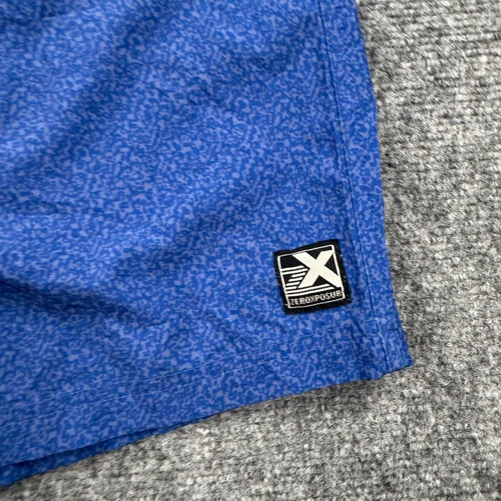 ZeroXposur Swim Trunks XXL Blue Patterned Stretch Board‎ Shorts Mens